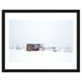 Barn in the winter snowscape thumbnail
