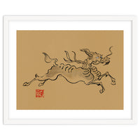 Kirin On Brown Paper