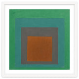 JOSEF ALBERS - HOMAGE TO THE SQUARE GREY BROWN GREEN thumbnail