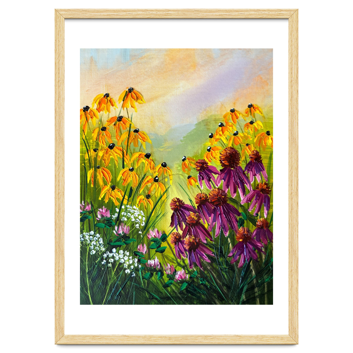 Impasto Wildflower Meadow Painting