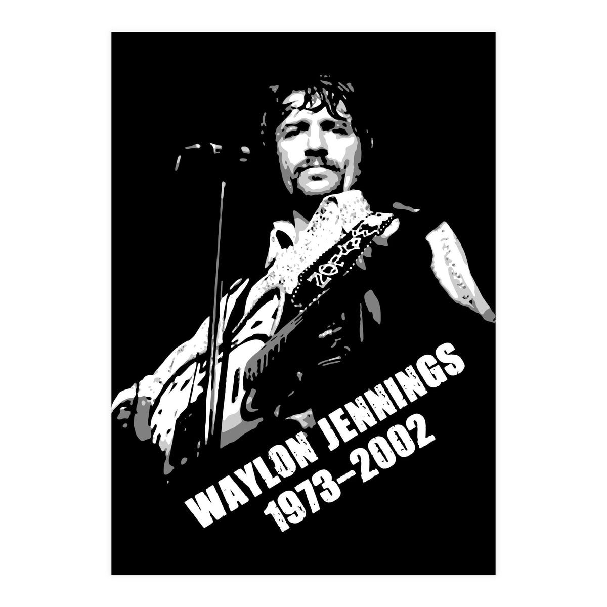 Waylon Jennings American Musician Legend (Print Only)
