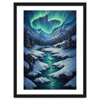 Ethereal Northern Lights: Arctic Winter Valley