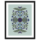 Flowers And Bows Blue And Green thumbnail