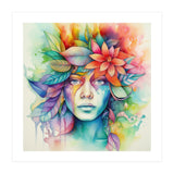 Watercolor Tropical Woman #2 (Print Only) thumbnail
