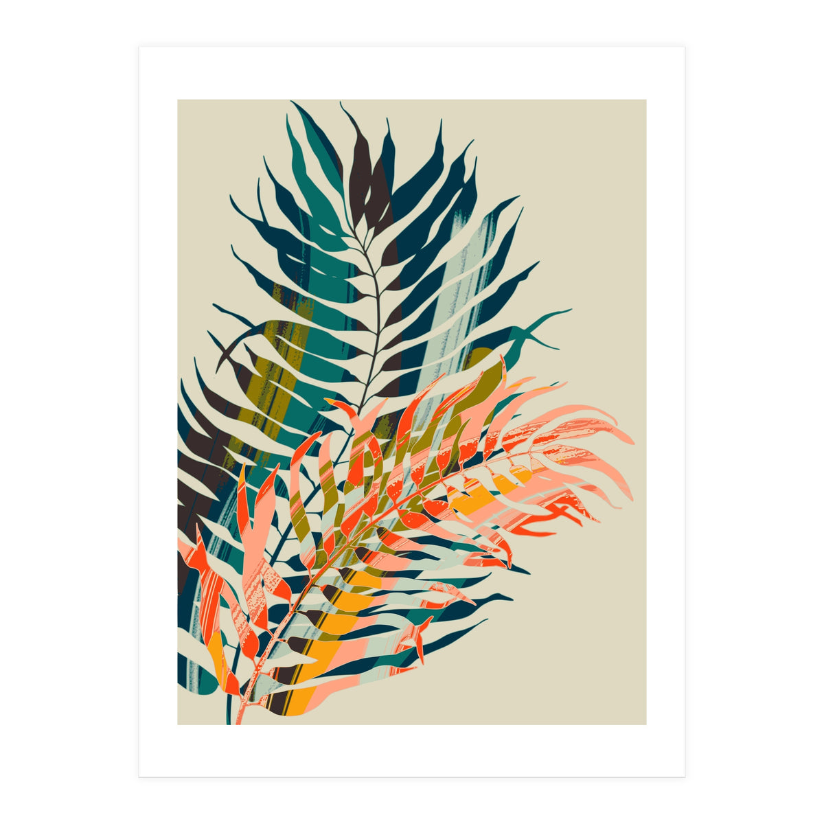 Colorful Palm Leaves (Print Only)