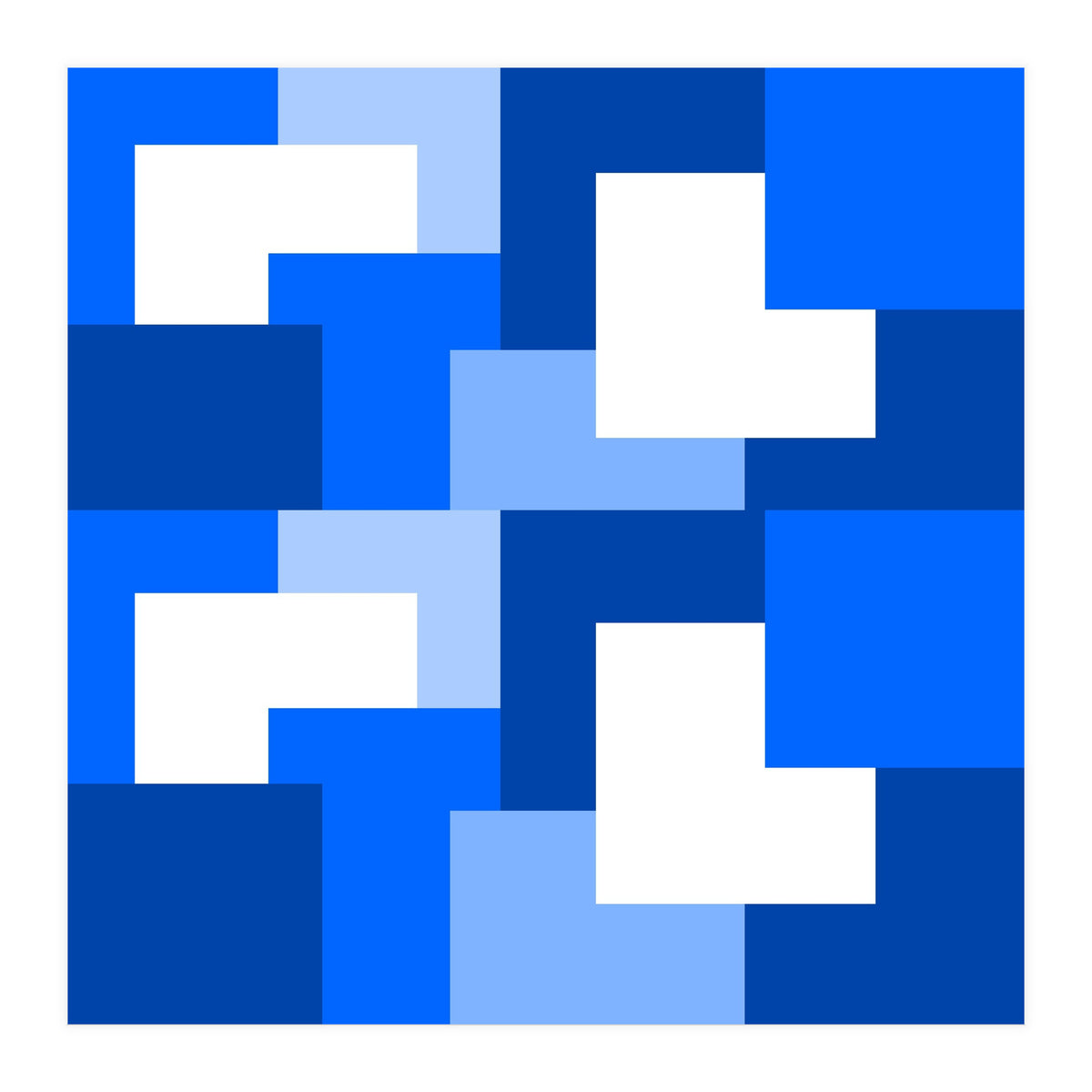 Blue Abstract Square Tiles (Print Only)