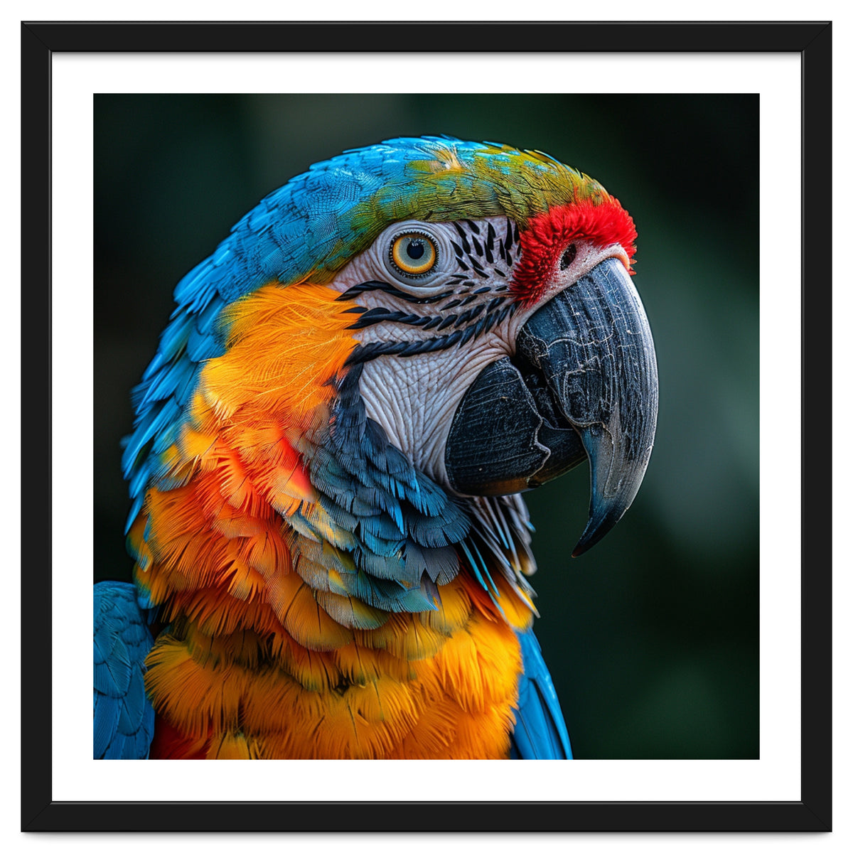 Close Up Of A Colorful Macaw Parrot