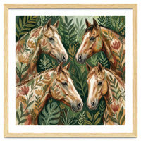 Majestic Floral Horses