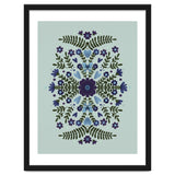 Flowers And Bows Blue And Green thumbnail