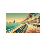 Vintage Coastal Promenade Poster (Print Only) thumbnail