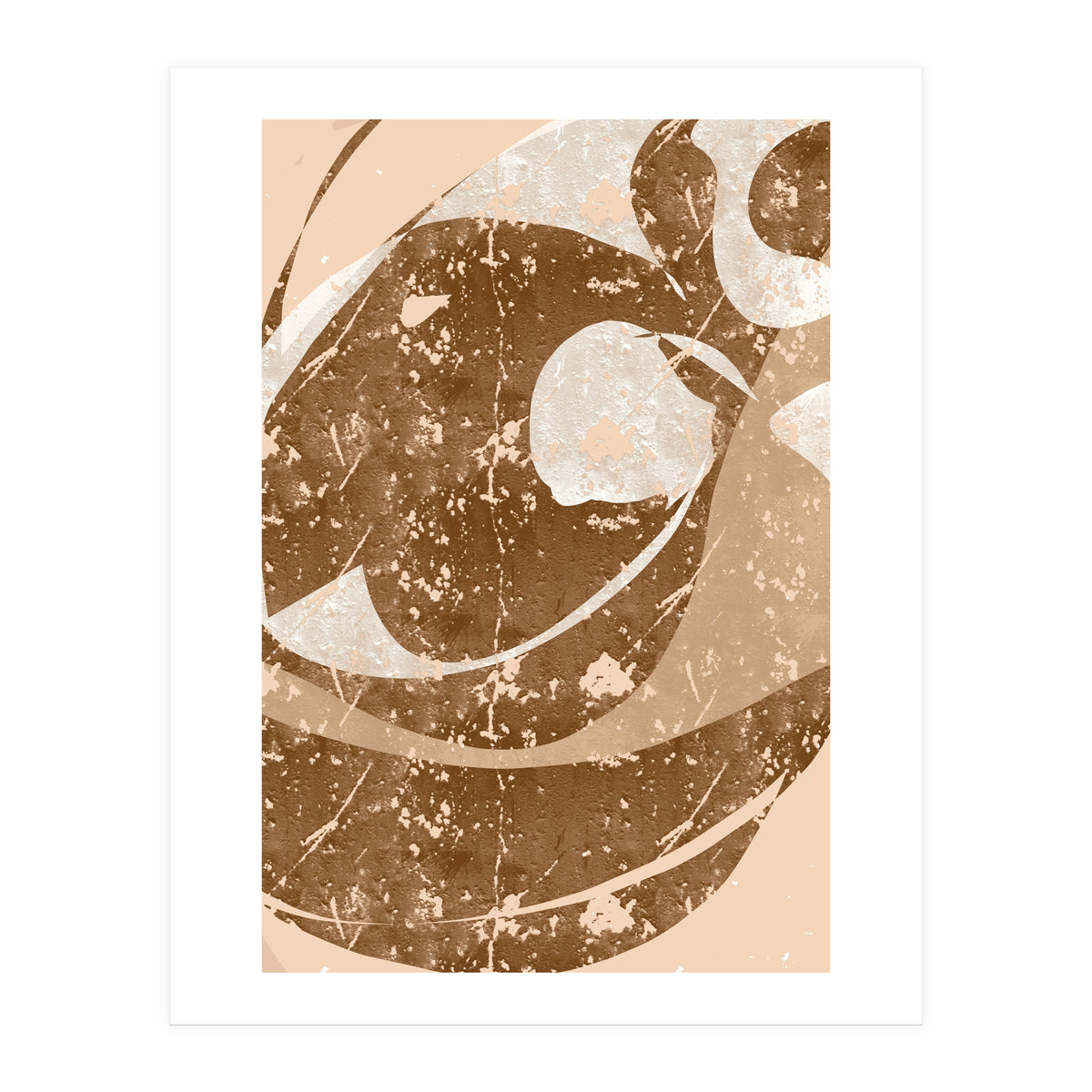 Brown Abstract Clash (Print Only)