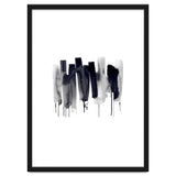 Abstract Watercolor Stripes Minimal Black thumbnail
