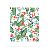 A New Paradise #Bird of paradise painted tropical art & pattern (Print Only) thumbnail