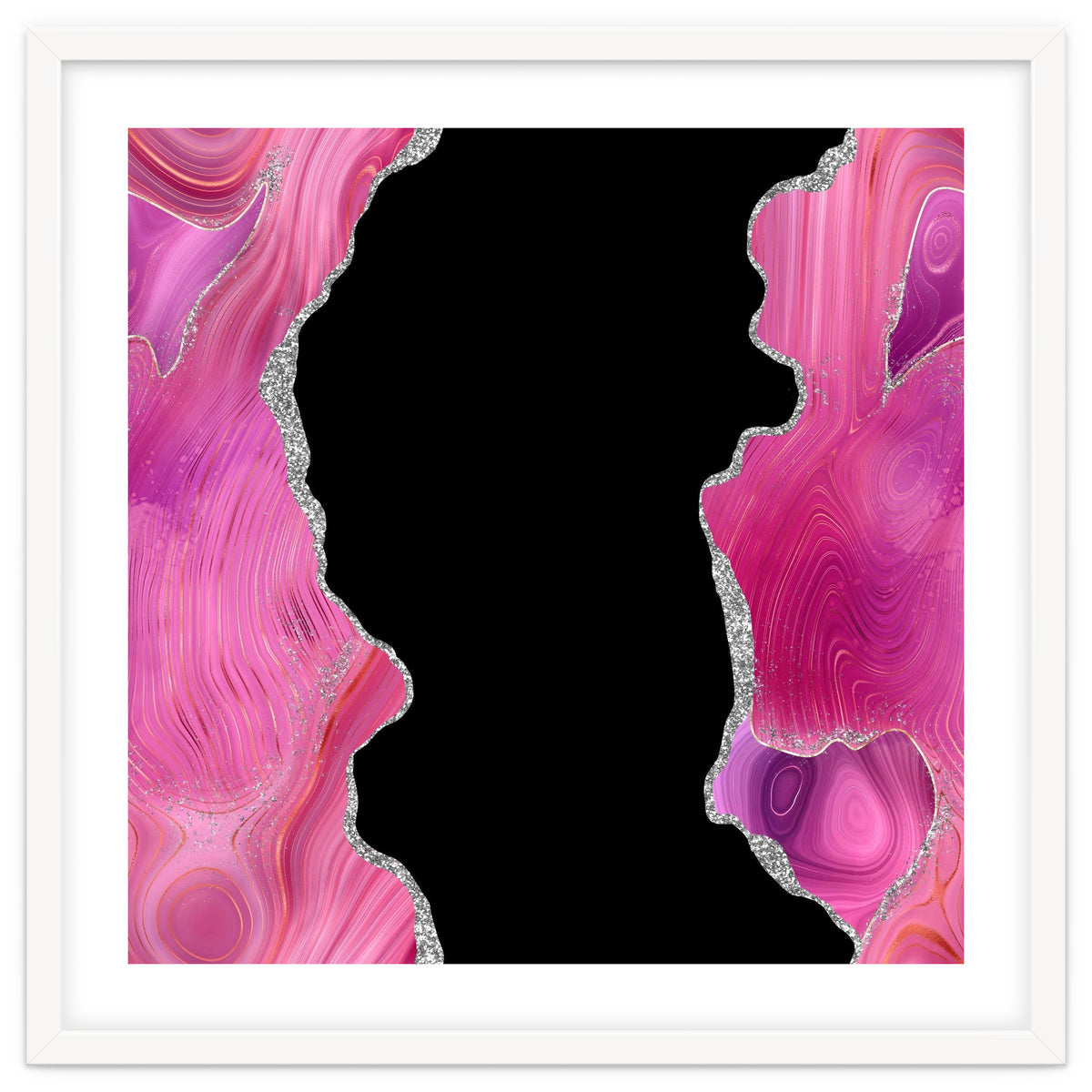 Magenta & Silver Agate Texture 02