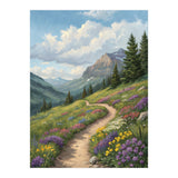 Serene Alpine Path Through Summer Wildflowers (Print Only) thumbnail