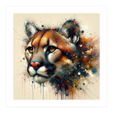Watercolor Cougar Portrait (Print Only) thumbnail