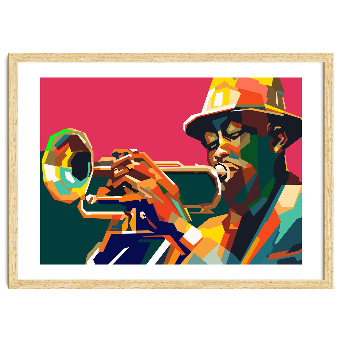 Jazz Trumpet Musician Pop Art Wpap