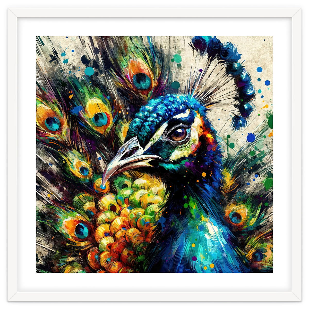 Vibrant Peacock Portrait