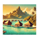 Vintage Bora Bora Poster, French Polynesia (Print Only) thumbnail