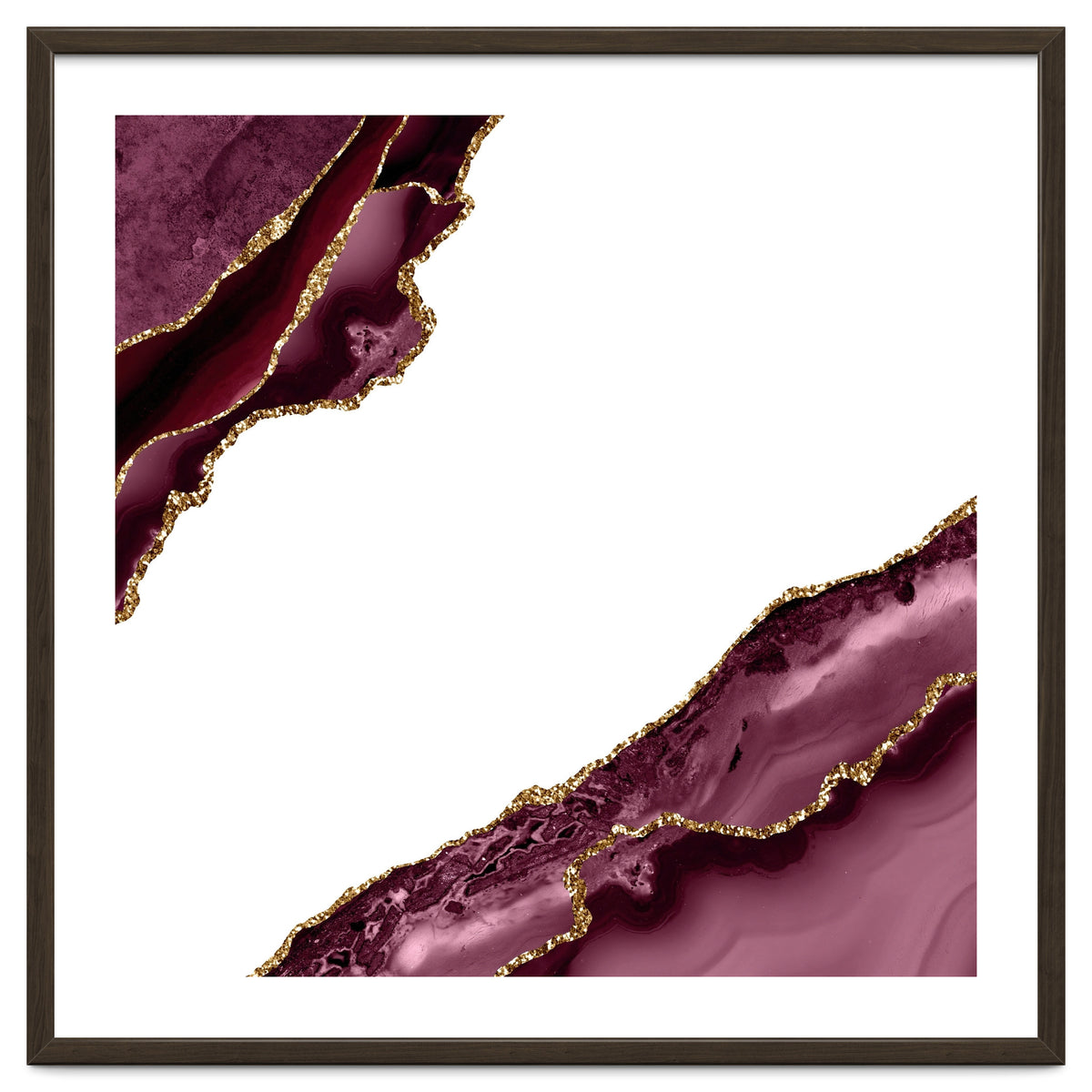 Burgundy & Gold Agate Texture 19