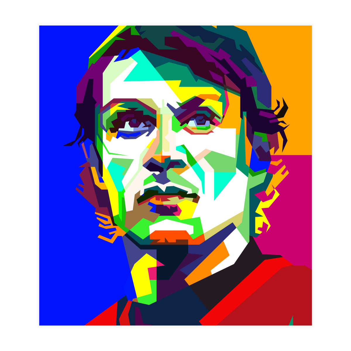 Paolo Maldini Italian Classic Football WPAP (Print Only)