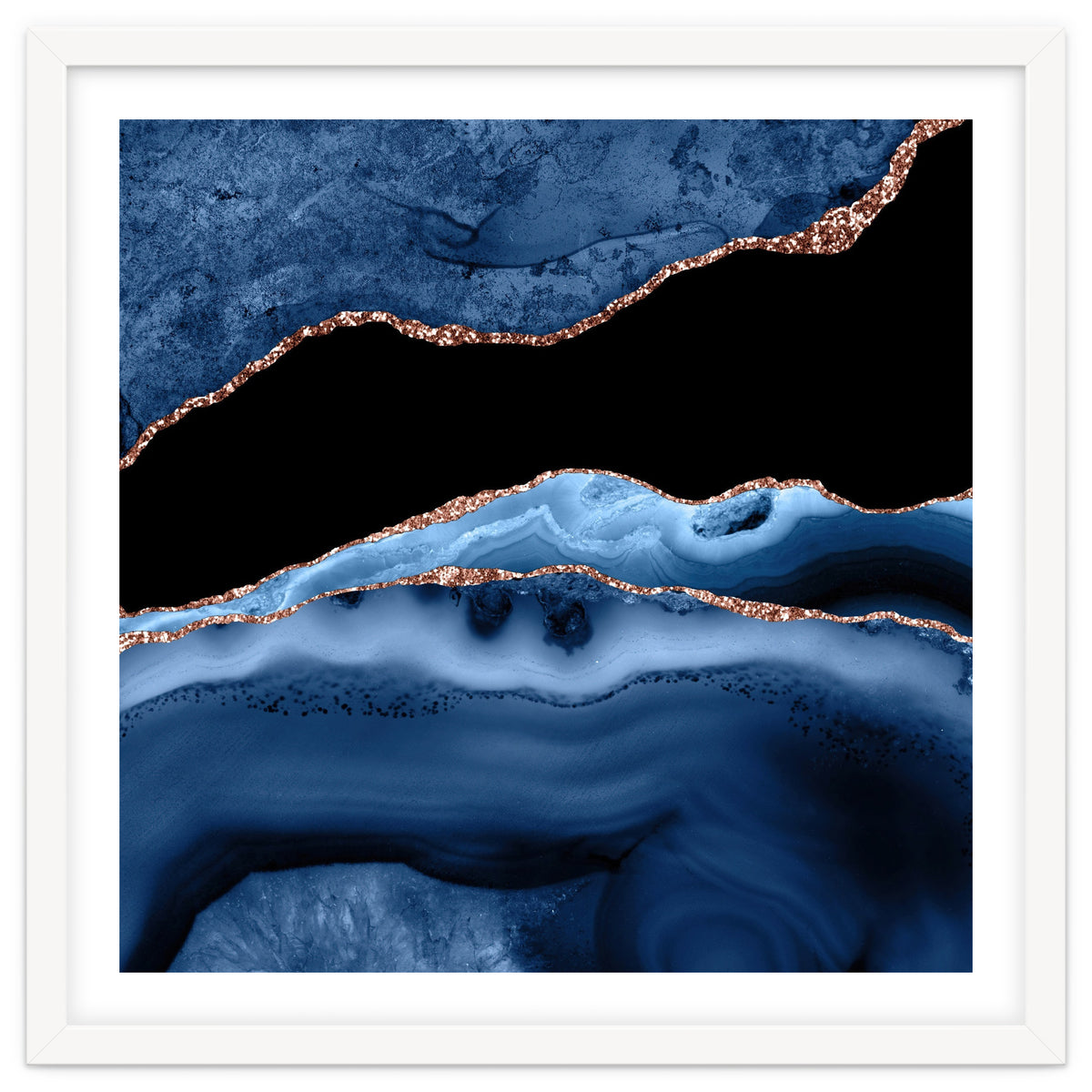 Navy & Rose Gold Agate Texture 13