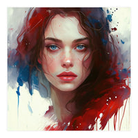 Modern Fairy Tale Blue Eyed Portrait (Print Only)