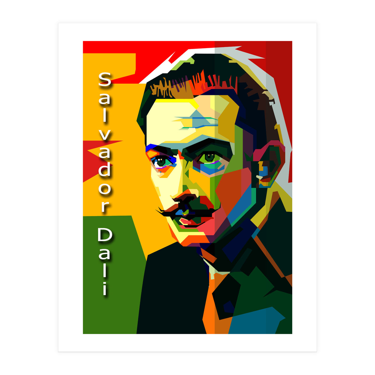 Salvador Dali Maestro Painting In Pop Art WPAP (Print Only)