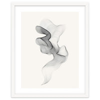 Abstract Black And White Swirling Lines Flowing Form