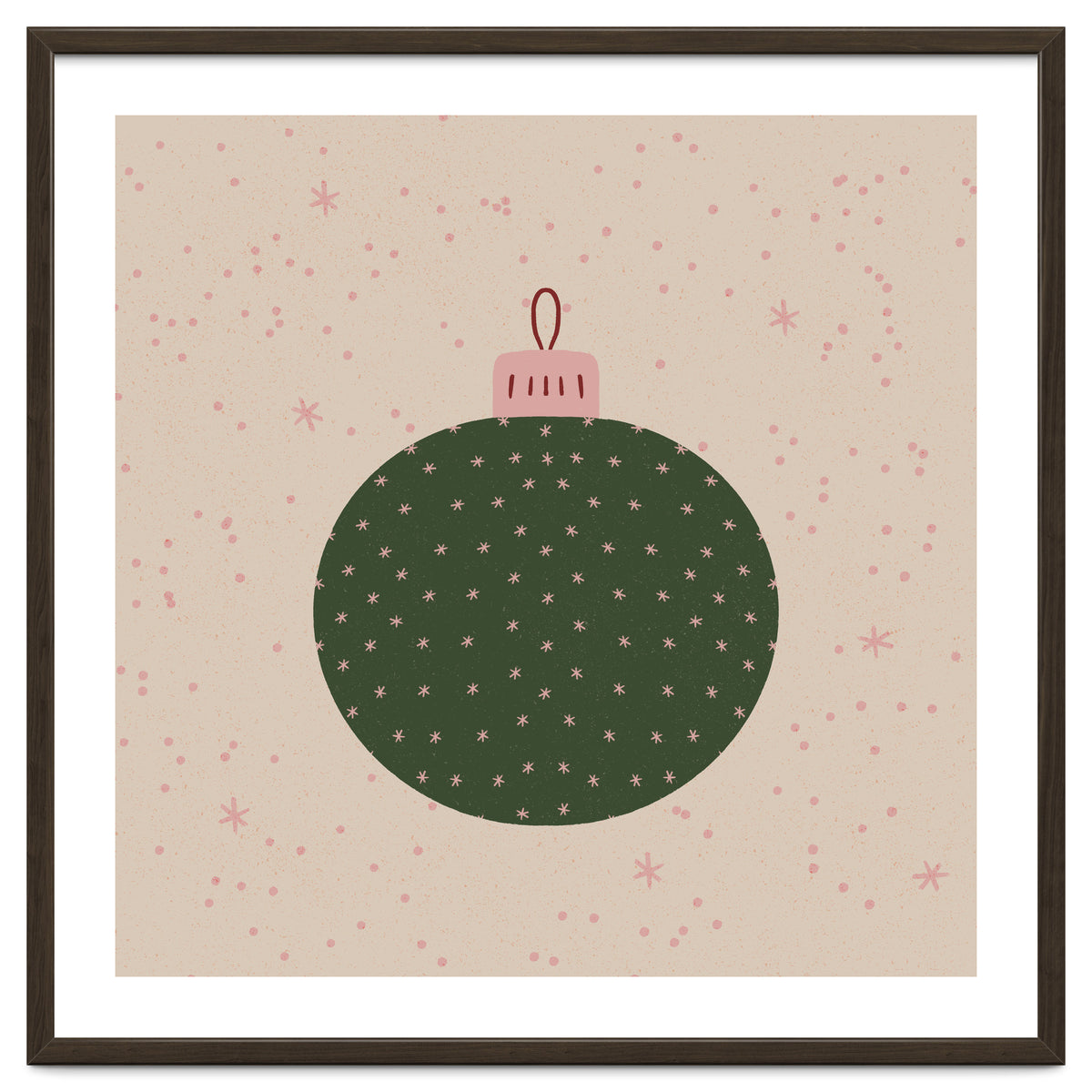 Christmas globe with snowflakes