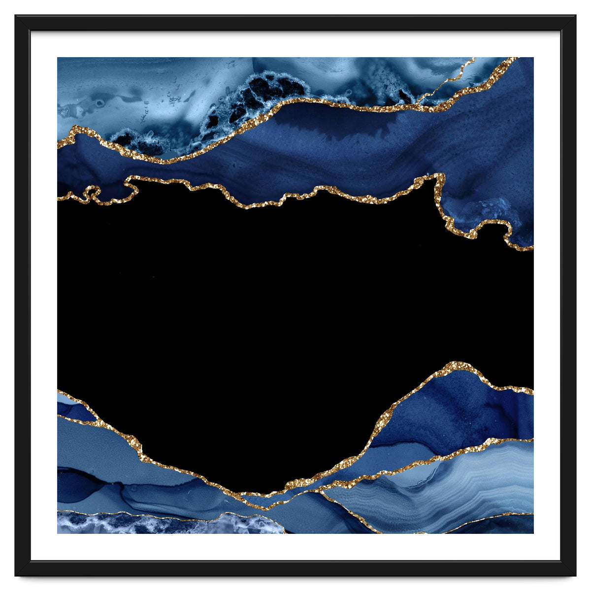 Navy & Gold Agate Texture 18