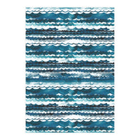 Beach Sea Ocean Waves Aqua Blue (Print Only)