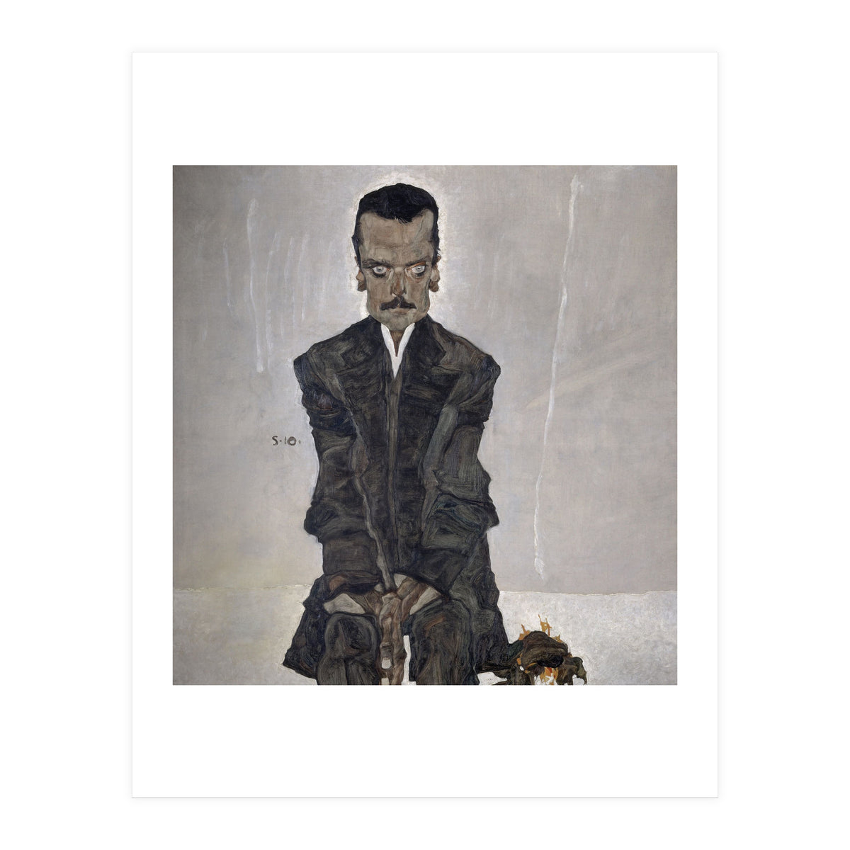 'Portrait of the Publisher Eduard Kosmack', 1910, Oil on canvas. EGON SCHIELE. (Print Only)