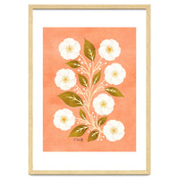 Peach, Ochre And Ivory Floral