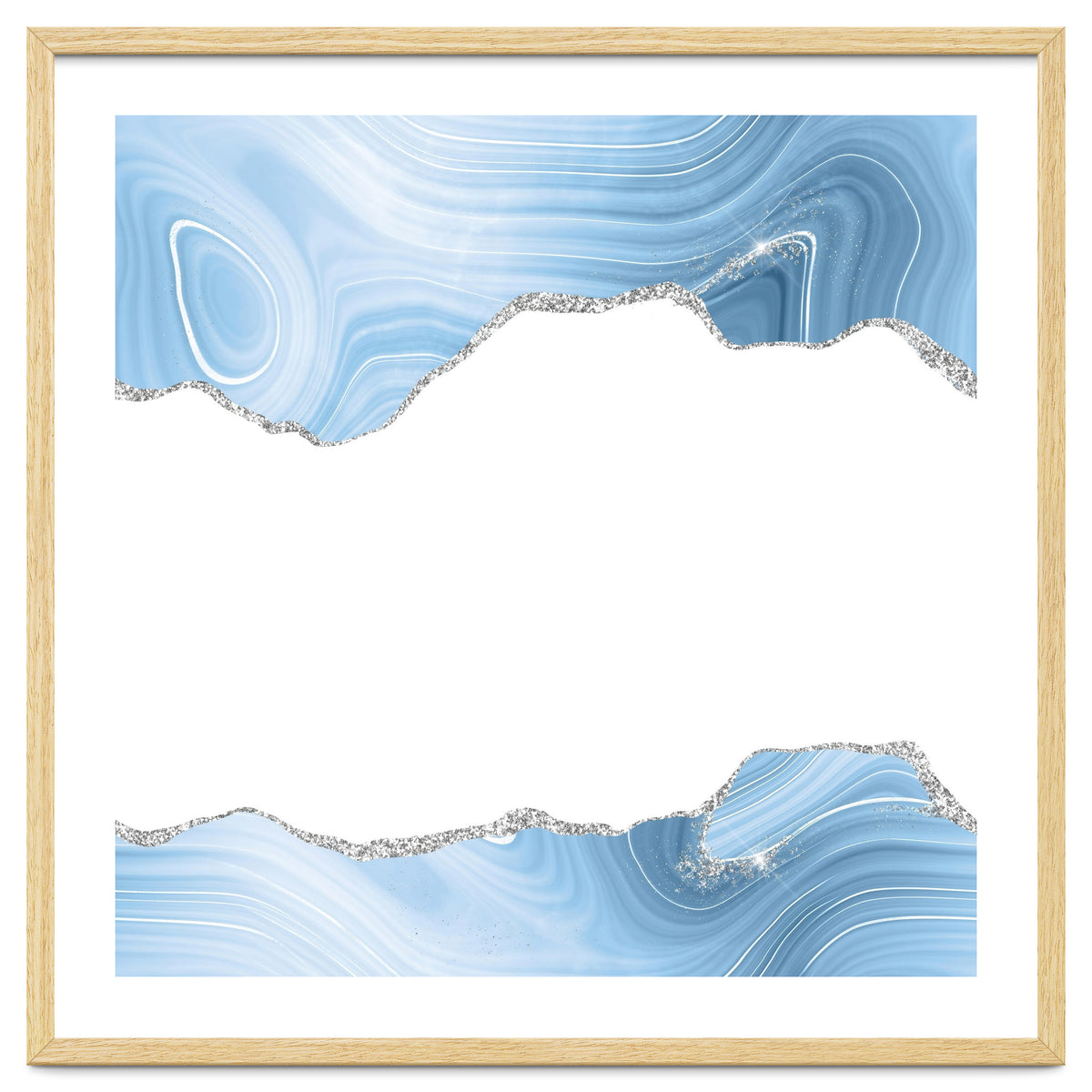 Blue & Silver Agate Glitter Texture 08