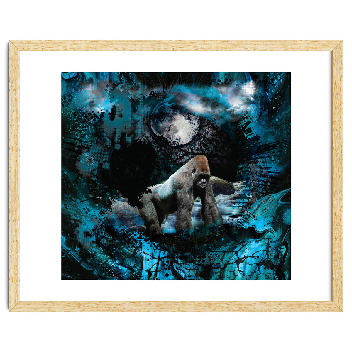 Gorilla Blue Moon Forest Scenic