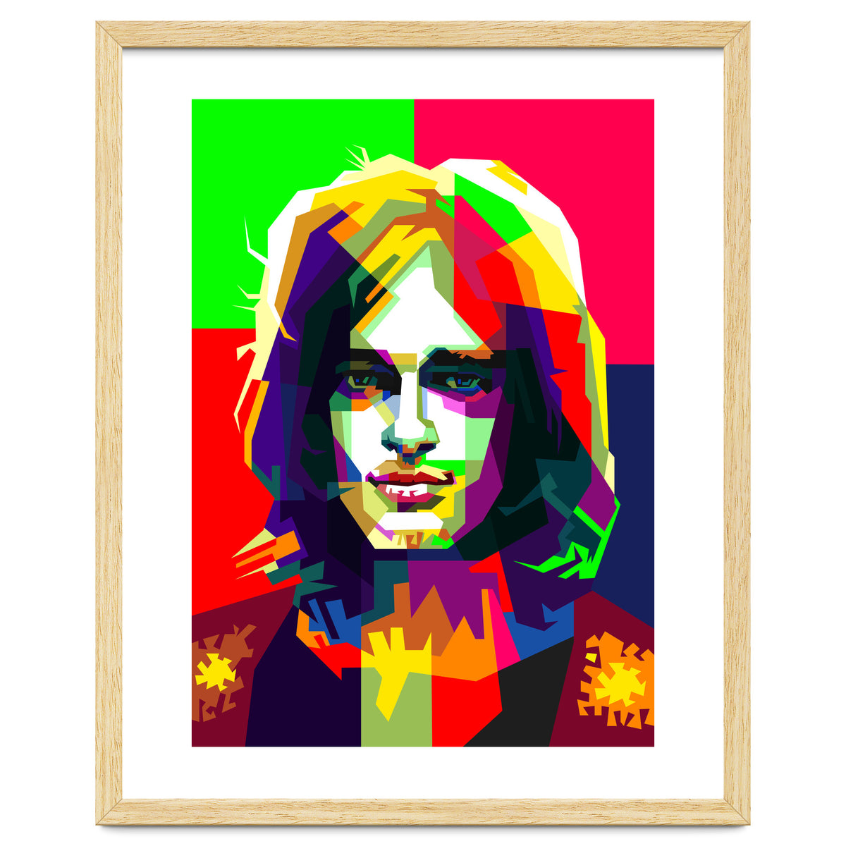 David Gilmour Pink Floyd Classic Rock Art WPAP