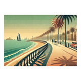 Vintage Coastal Promenade Poster (Print Only) thumbnail