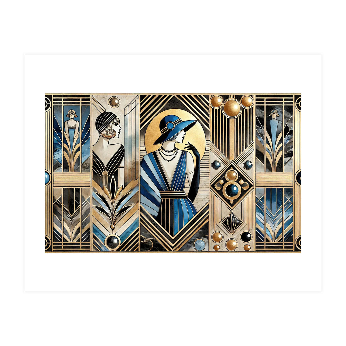 Jazz Age Sophistication In Art Deco (Print Only)