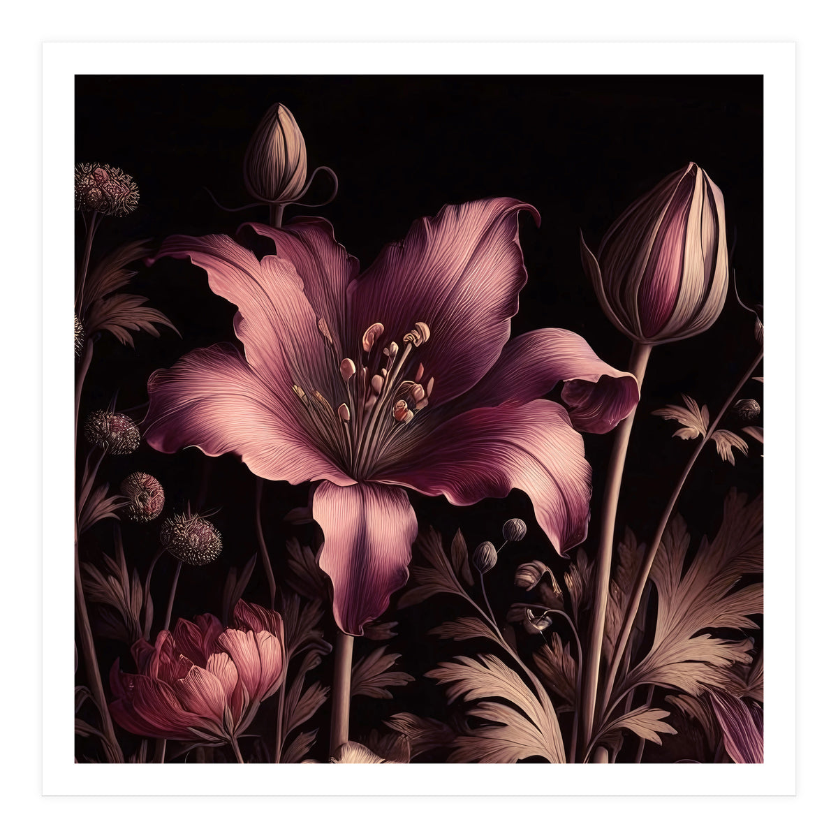 VINTAGE COLOURFUL BOTANICAL-10A-6 (Print Only)