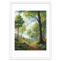Vibrant Summer Forest Landscape Painting
