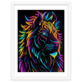 Lion Colored Neon Art thumbnail