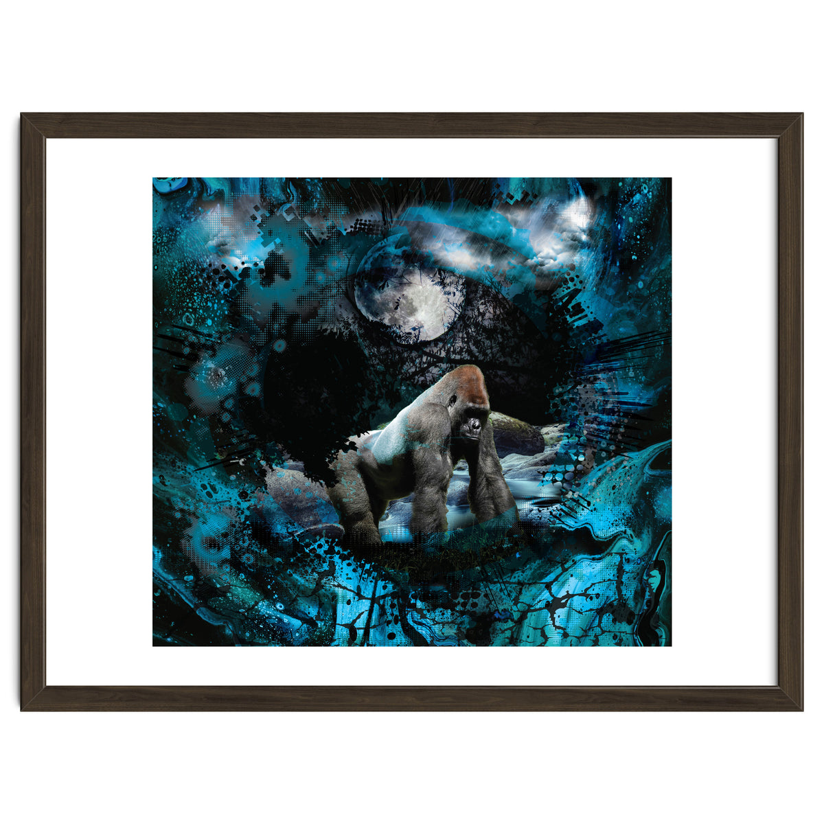 Gorilla Blue Moon Forest Scenic