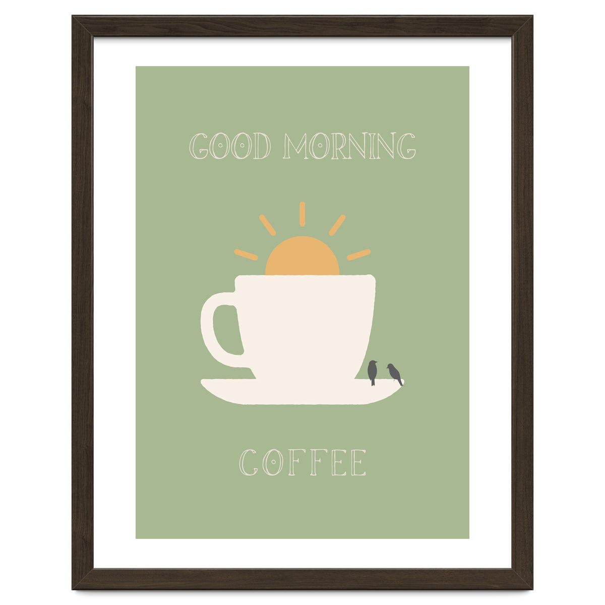 GOOD MORNING COFFEE with birds