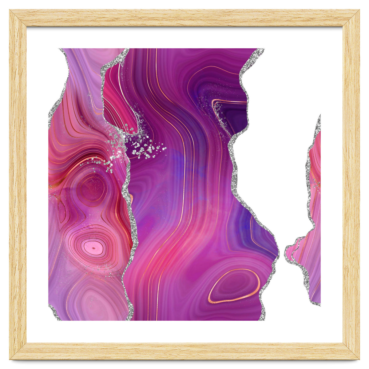 Magenta & Silver Agate Texture 05