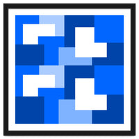 Blue Abstract Square Tiles