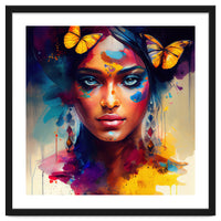 Butterfly Crown Hindu Portrait