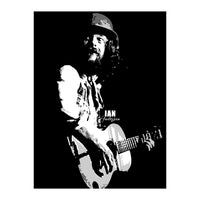 Ian Anderson Rock Music Legend in Grayscale (Print Only)