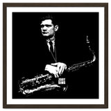 Zoot Sims American Jazz Saxophonist in Grayscale thumbnail