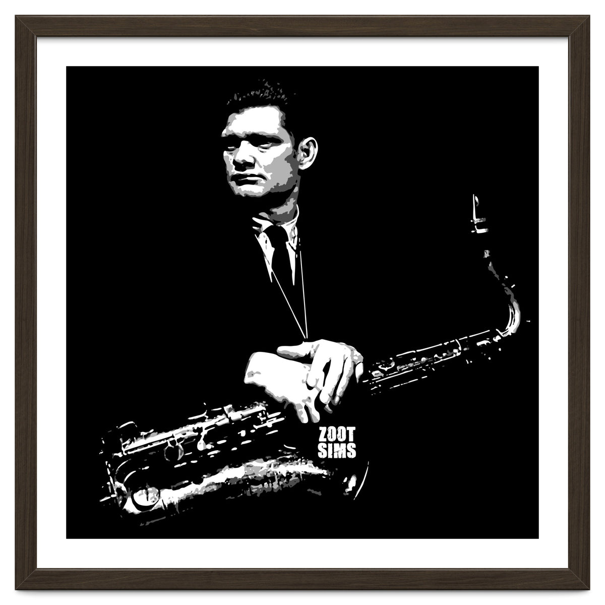 Zoot Sims American Jazz Saxophonist in Grayscale